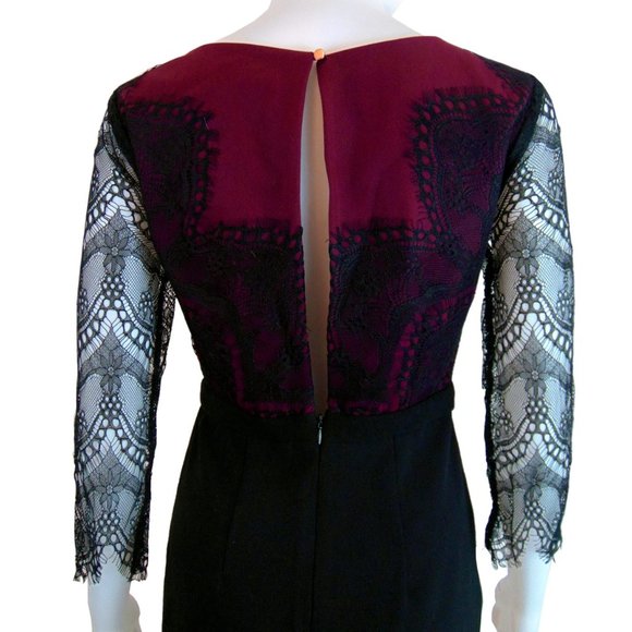 Burgundy and Black Lace Dress Size S - NEW!!! - Picture 3 of 4